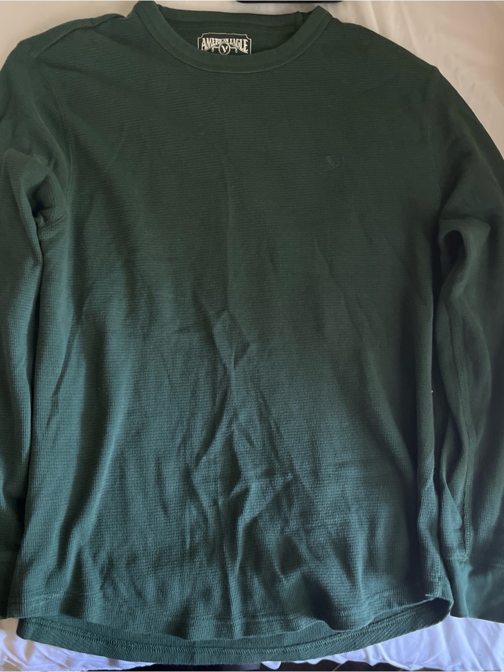 American Eagle Outfitters Men’s Forest Green Long Sleeve Thermal